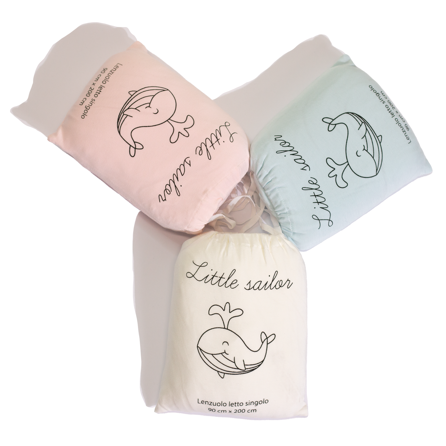 Lenzuolo con angoli per letto singolo 90x200cm in bambù